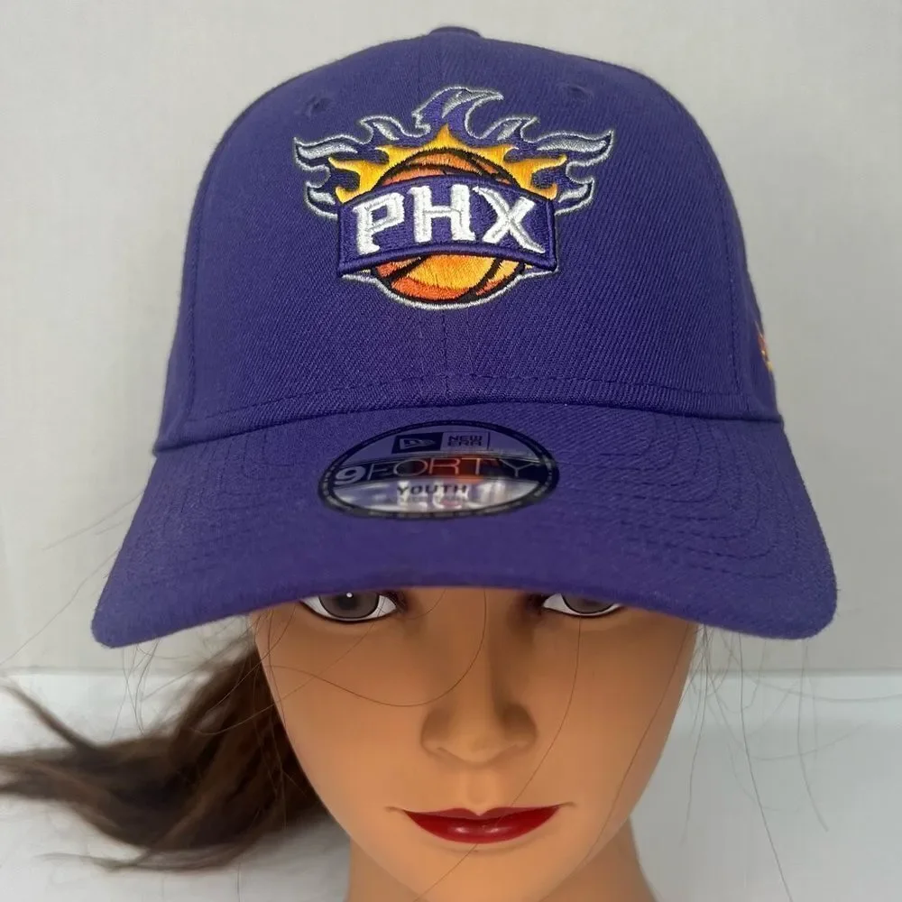 New Era Youth Adjustable 9Forty Phenix Suns Basketball Purple Textile Cap